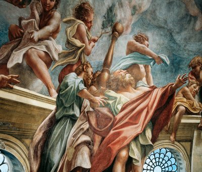 Apostel, detalj fra Assumption of Virgin av (c.1489 1534) Correggio
