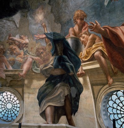 Apostel, detalj fra The Assumption of the Virgin av (c.1489 1534) Correggio
