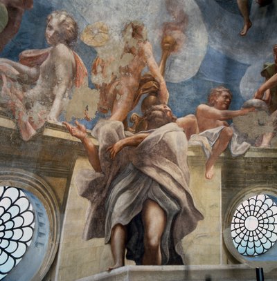 Efebes, detalj fra The Assumption of the Virgin av (c.1489 1534) Correggio