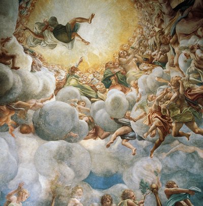 Eva og Maria stiger opp, detalj fra Jomfruhimling av (c.1489 1534) Correggio
