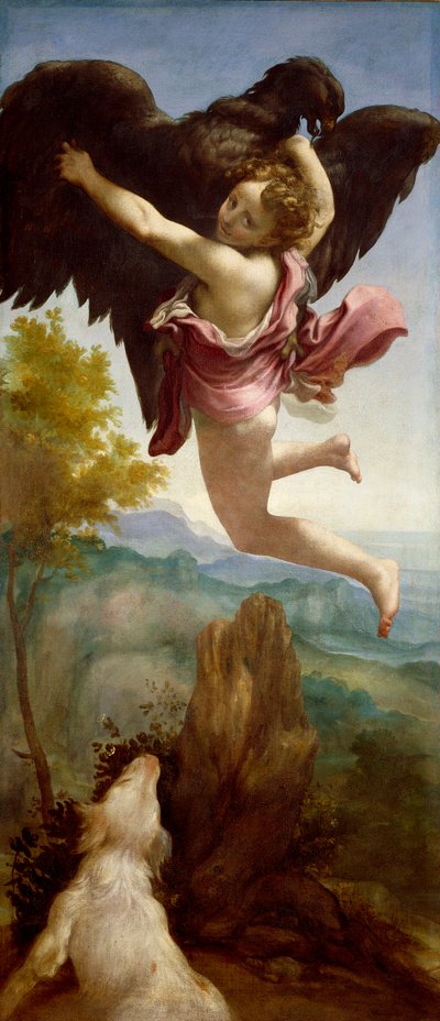 Bortføringen av Ganymedes av (c.1489 1534) Correggio