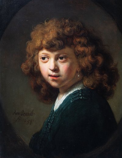 Portrett av en gutt av (studio of) Rembrandt Harmensz. van Rijn