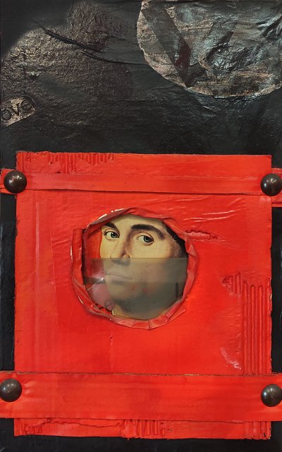 GC Riccardi, Breve corsa, 1986, blandet teknikk, 60x80, Italia. av Gian Carlo Riccardi
