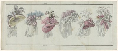 Magasin des Modes Nouvelles Françaises et Anglaises, 20. juli 1787, 25. notatbok, 2. år, enkelt pl. av A.B. Duhamel