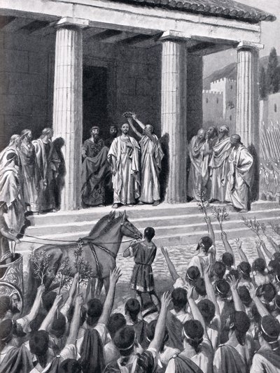 Themistokles hedret i Sparta, illustrasjon fra 