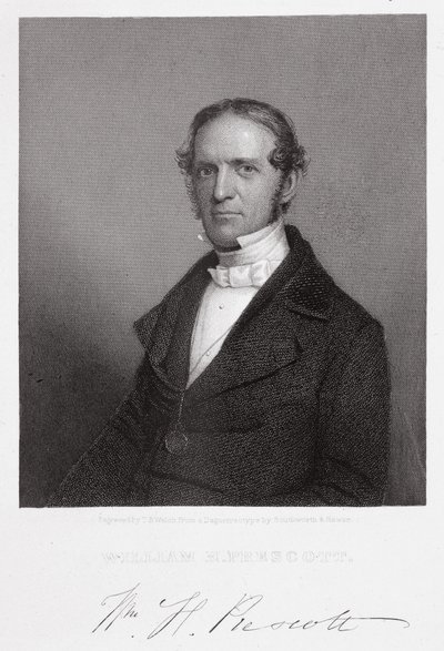 William Hickling Prescott, gravert av Thomas B. Welch (1814-74) etter en daguerreotypi av A.S. and Hawes, J. Southworth