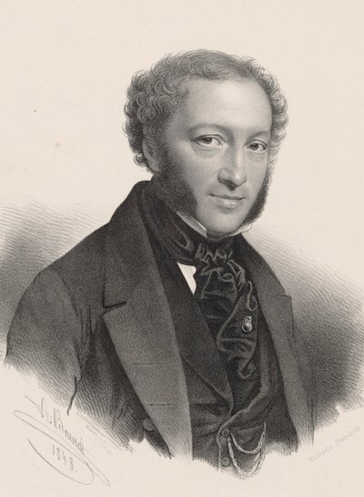 Portrett av pianist og komponist Ignaz Moscheles 1794-1870, av A. Brandt