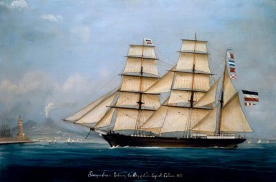 Barque Sirene Entering the Bay of Napoli, Capt. A. Calliess av A. Calliess