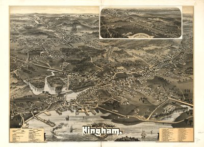 Byen Hingham, Plymouth County, Mass. 1885. av A. F.; Geo. H. Walker and Co. Poole