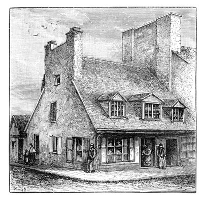 Gammelt fransk hus, Quebec, Canada, 1900 av A. Forsyth