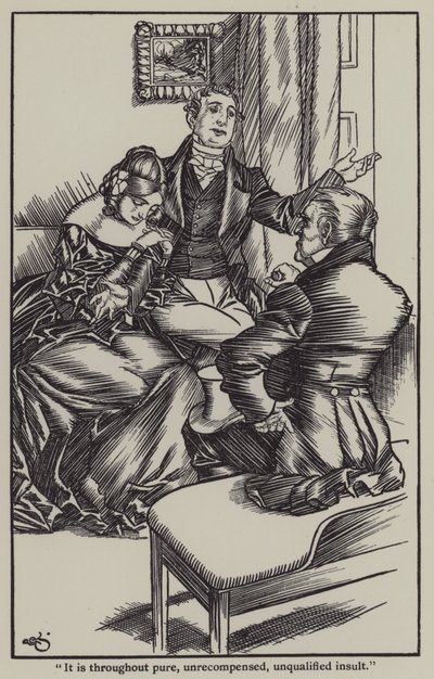 Illustrasjon for The Essays of Elia av Charles Lamb (litho) av A. Garth Jones
