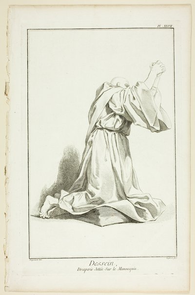 Design: Drapery Arranged On a Model, fra Encyclopédie av A. J. Defehrt
