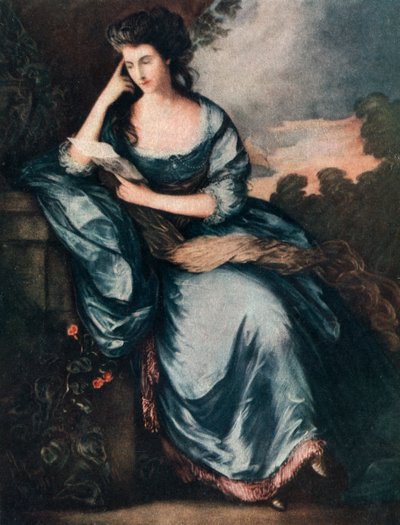 'Lady Douglas in the Garden', 1700-tallet 1912. av A James