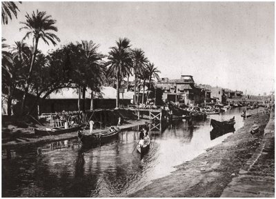 Ashar Creek som fører til Shatt al-Arab, Basra, Irak, 1925. av A. Kerim