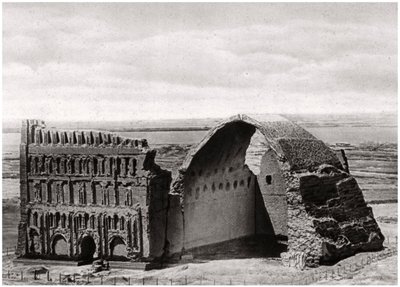 Taq-i Kisra fra luften, Ctesiphon, Irak, 1925 av A. Kerim