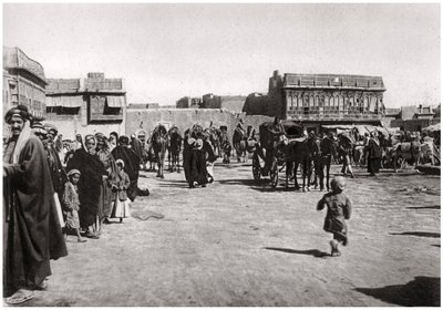 Basarplassen i Basra, Irak, 1925 av A. Kerim