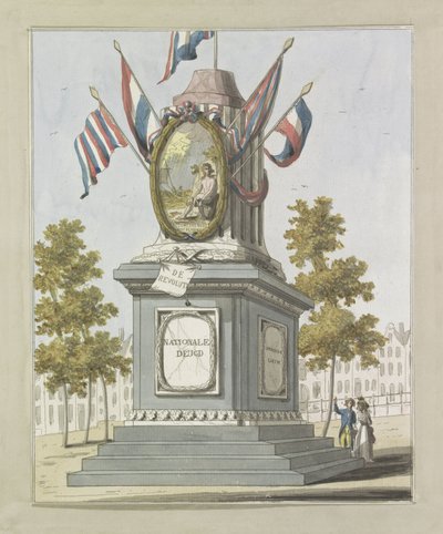 The Revolution, dekorasjon på Place Royale, 1795 Ti plater av dekorasjonene på Alliantiefeest i Amsterdam i 1795 (serietittel) av A. Verkerk