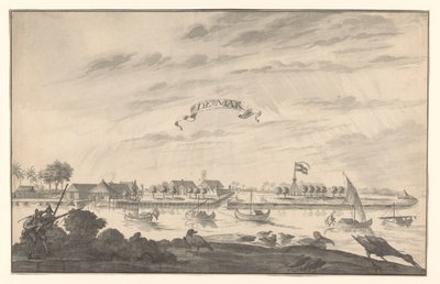 Utsikt over Demak The Mak (tittel på objekt) av A. de Nelly (possibly)