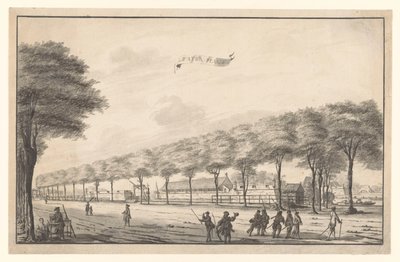 Utsikt over Fort de Waterplaats på Molenvliet i Batavia Vannhull (tittel på objekt) av A. de Nelly (possibly)