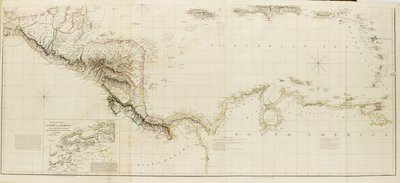 Kart over Vestindia og spanske dominanser i Nord-Amerika av Aaron Arrowsmith