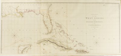 Kart over Vestindia og spanske dominanser i Nord-Amerika av Aaron Arrowsmith