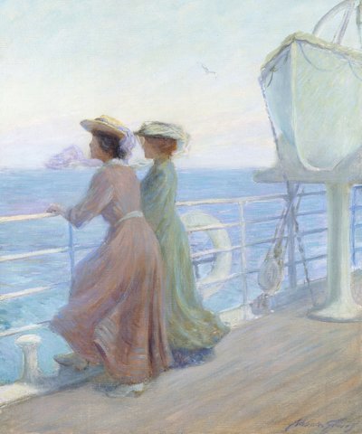 Nearing Home, ca. 1905 (olje på lerret) av Abbott Fuller Graves