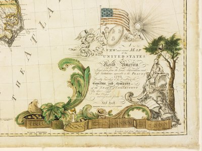 Amerikas første nasjonale kart, 1784 av Abel Buell