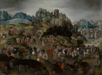 Kristus som bærer korset av Abel Grimmer or Grimer
