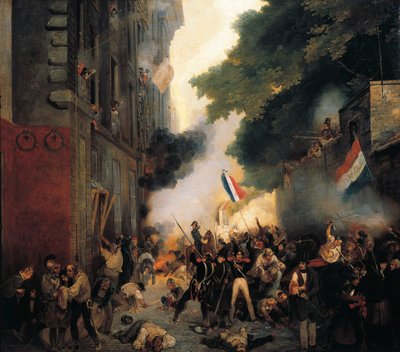 Episode av revolusjonen av 1830, julidag: Angrep på brakkene på Babylon Street 29. juli av Abel Lordon