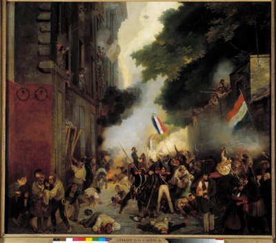 Episode av revolusjonen av 1830, julidag: Angrep på brakkene på Babylon Street 29. juli av Abel Lordon