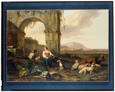 Itanllia-landskap med hyrder av Abraham Jansz Begeyn