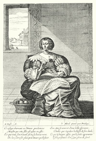 The Broiderer (gravering) av Abraham (after) Bosse