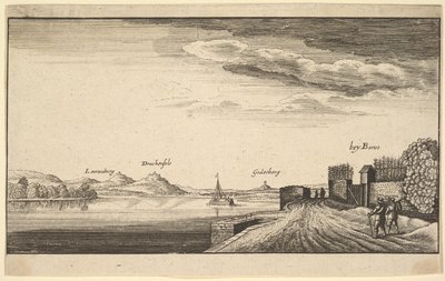 Rhinen nær Bonn, kopi, 1625-77. av Abraham Aubri