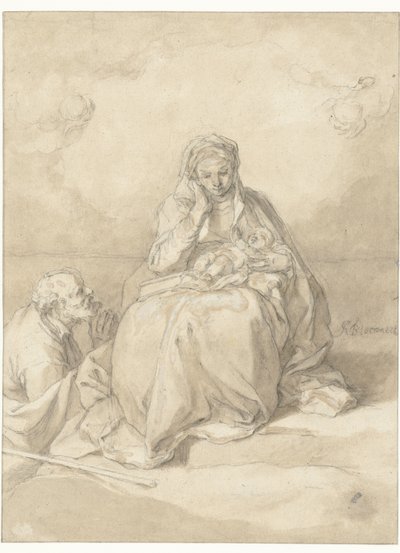 Den hellige familie av Abraham Bloemaert