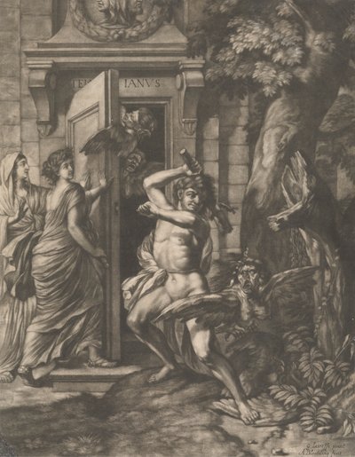 Herkules foran Janus-tempelet av Abraham Blooteling