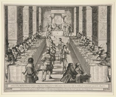 Arrangement av høytiden, fra av Abraham Bosse