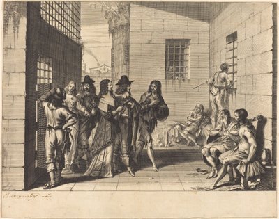 Gentry besøker et fengsel av Abraham Bosse