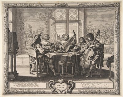 Hørsel, ca. 1638. av Abraham Bosse