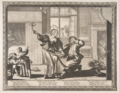 Ektemann-Beater, ca. 1633. av Abraham Bosse