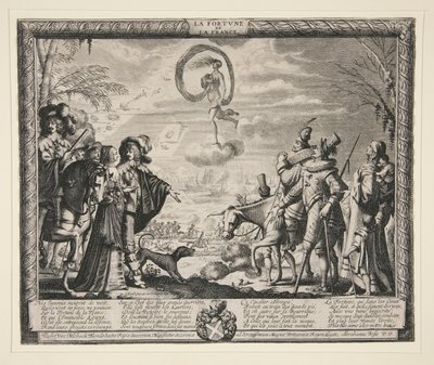 La Fortune de la France, fra et sett med 4 trykk av Abraham Bosse