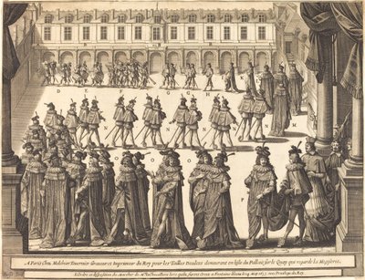 March of the King and Knights of the Holy Spirit in the Courtyard at Fontainebleau   1255431   no       norwegian Successfully Translated  Original: Les Paladins (The Wandering Knights) Translat: Les Paladins (The Wandering Knights) 1339390 no norwegian Su av Abraham Bosse