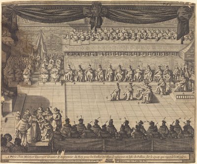 Møte i kapellet i Fontainebleau av Abraham Bosse