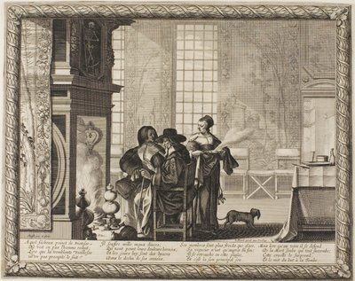 Old Age, plate fire fra Depicting the Four Ages of Man av Abraham Bosse