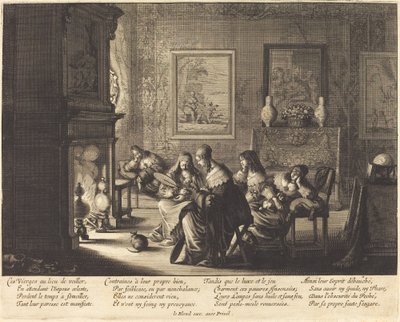 De tåpelige jomfruene sover av Abraham Bosse