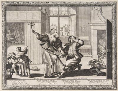 The Husband-Beater, ca. 1633 (etsing og gravering) av Abraham Bosse