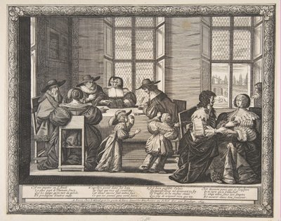 Ekteskapskontrakten, 1633. av Abraham Bosse