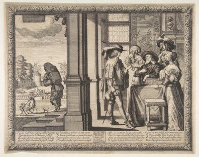 Den fortapte sønn forlater hjemmet, ca. 1636. av Abraham Bosse