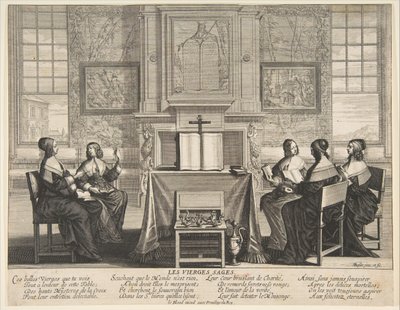 The Wise Virgins Conversing, ca. 1635. av Abraham Bosse