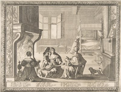 Besøk av Nursemaid, 1633. av Abraham Bosse