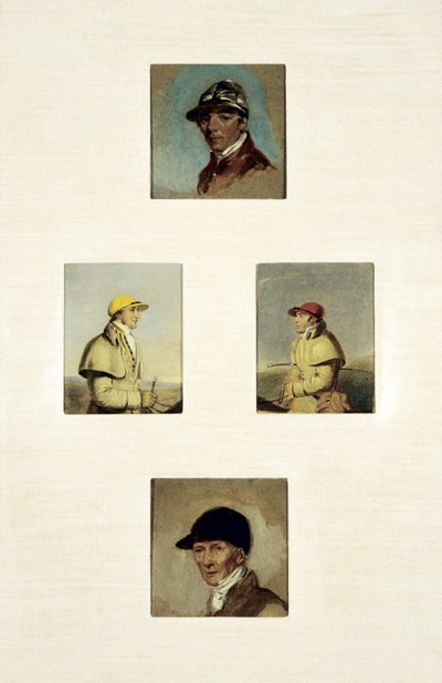 Studier av jockeyer (olje på lerret) av Abraham Cooper